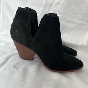Frye booties black suede size 8.5